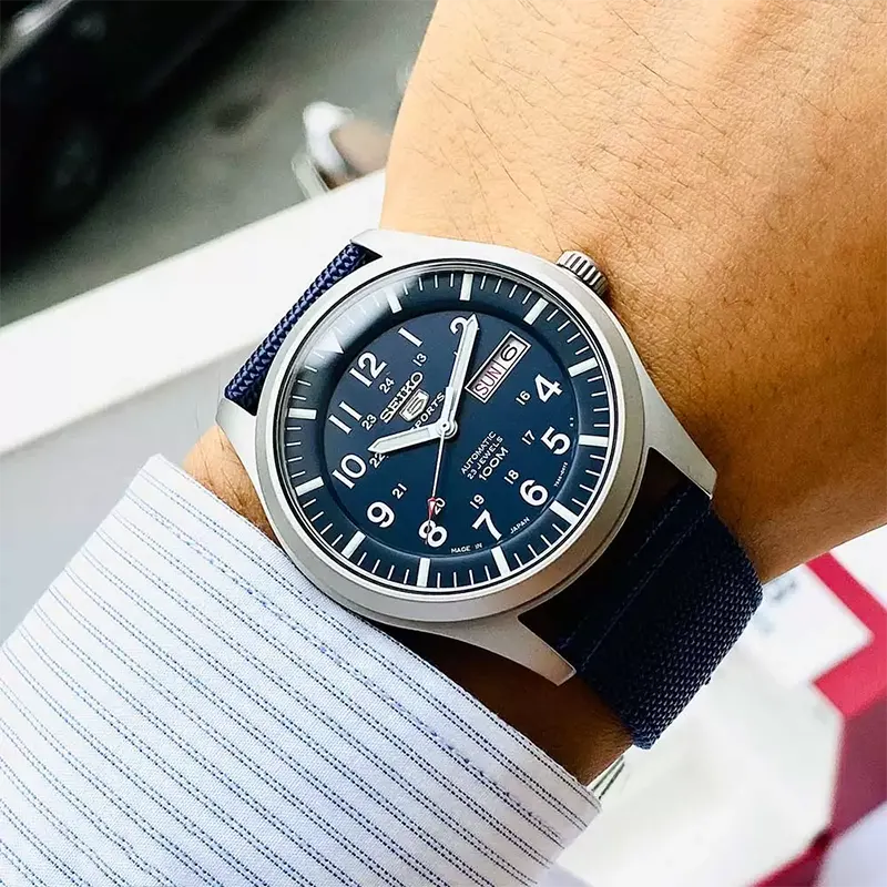 Seiko 5 automatic blue dial men's watch snzg11j1 online